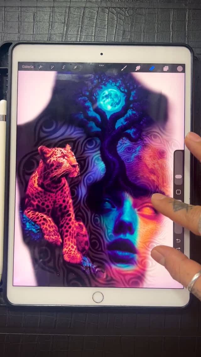 Diseño digital de jaguar para tatuaje de clientes de El Poblado